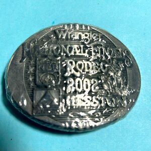2002 Wrangler NFR Rodeo Youth or Women’s miniature Western Belt Buckle-NEW